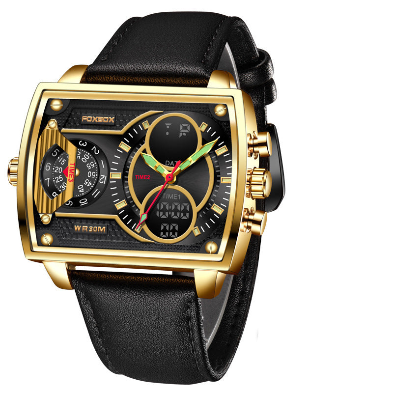 Quartz Electronic Dual Display Multi-function Watch