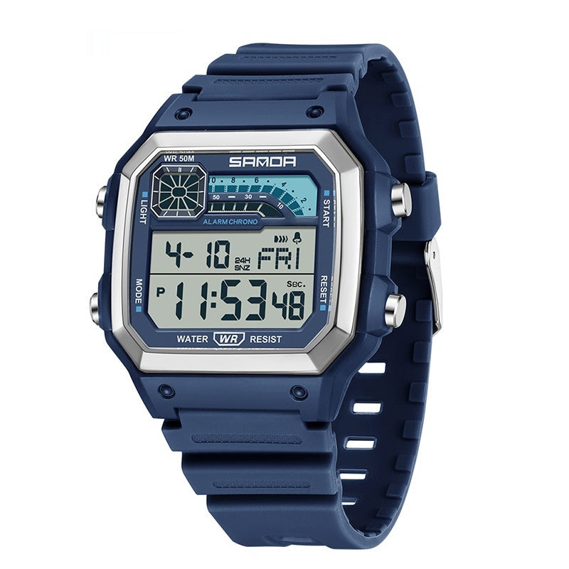 Thin Square Luminous Waterproof Sports Watch