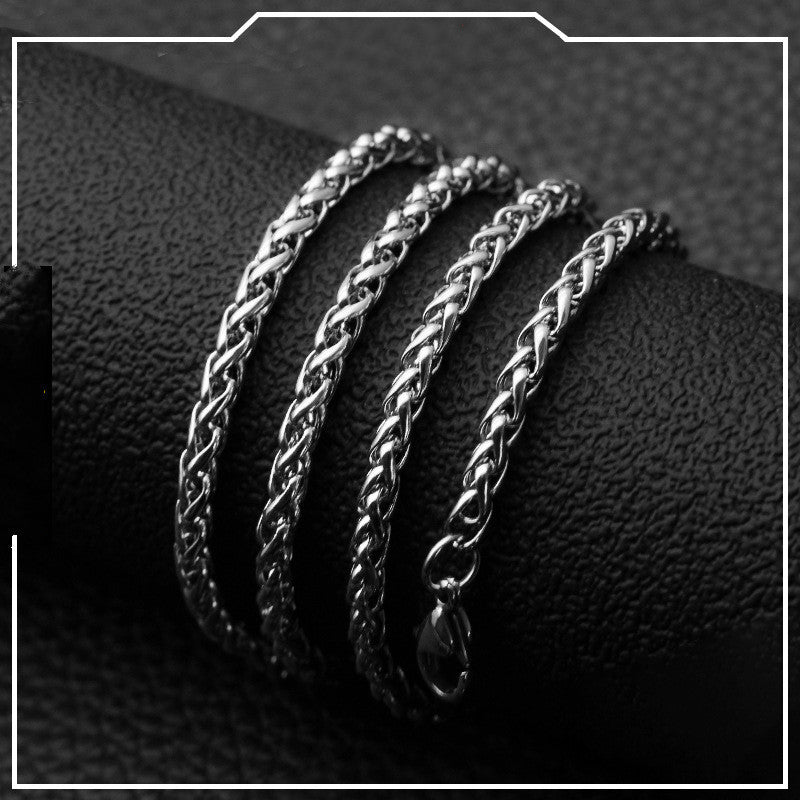 Stainless Steel Wheat Chain Necklace
