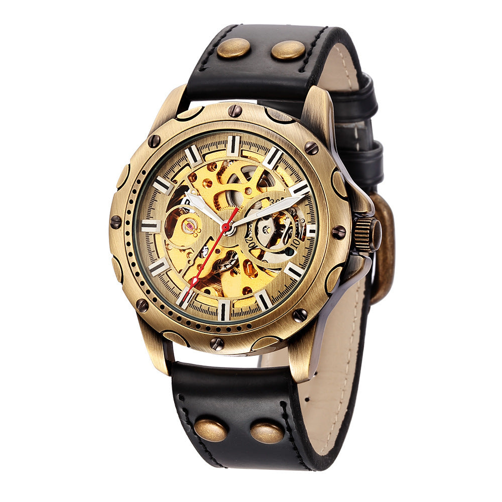 Men's Skeleton Steampunk Automatic Mechanical Watch