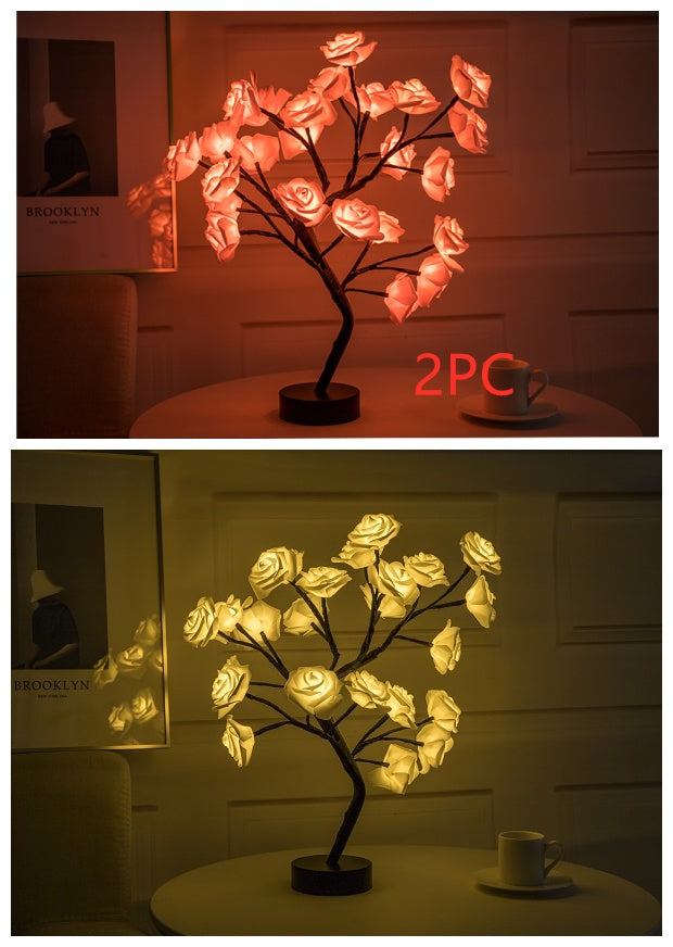 Rose Flower Bonsai Tree Lamp