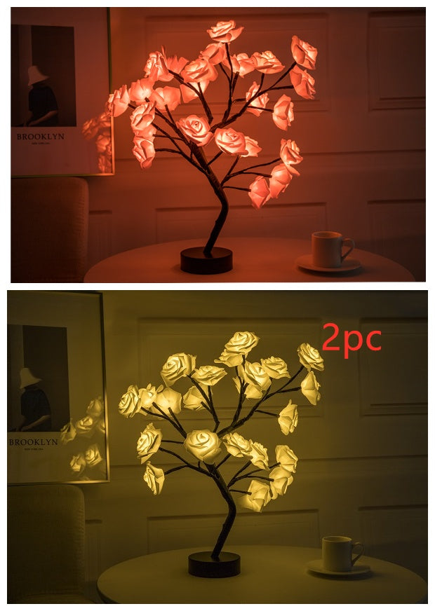 Rose Flower Bonsai Tree Lamp