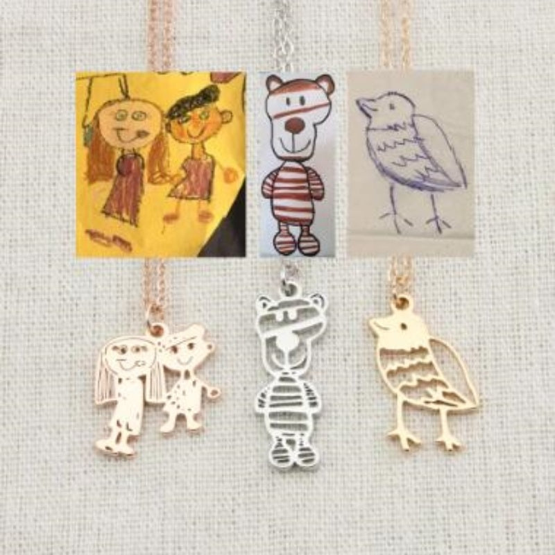 Custom Kids Artwork Necklace
