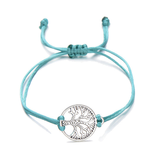 Hand-Woven Tree of Life Adjustable Bracelet