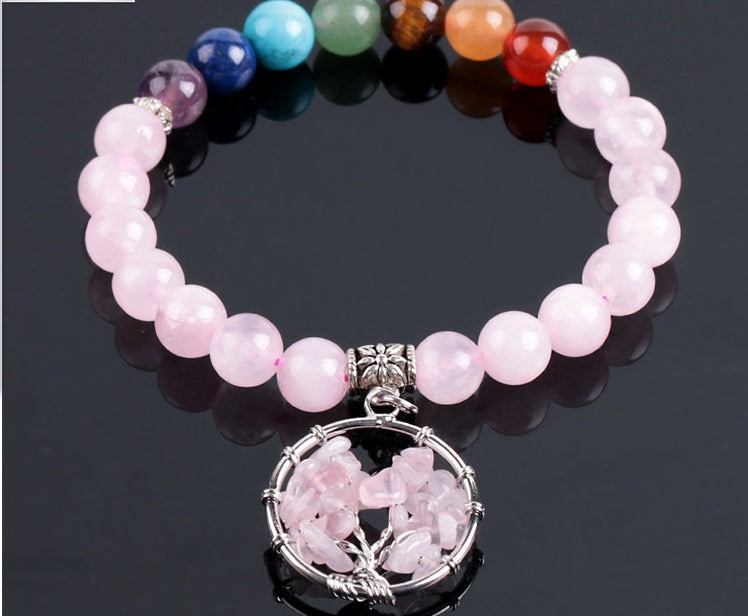 Crystal and Chakra Beaded Bracelet
