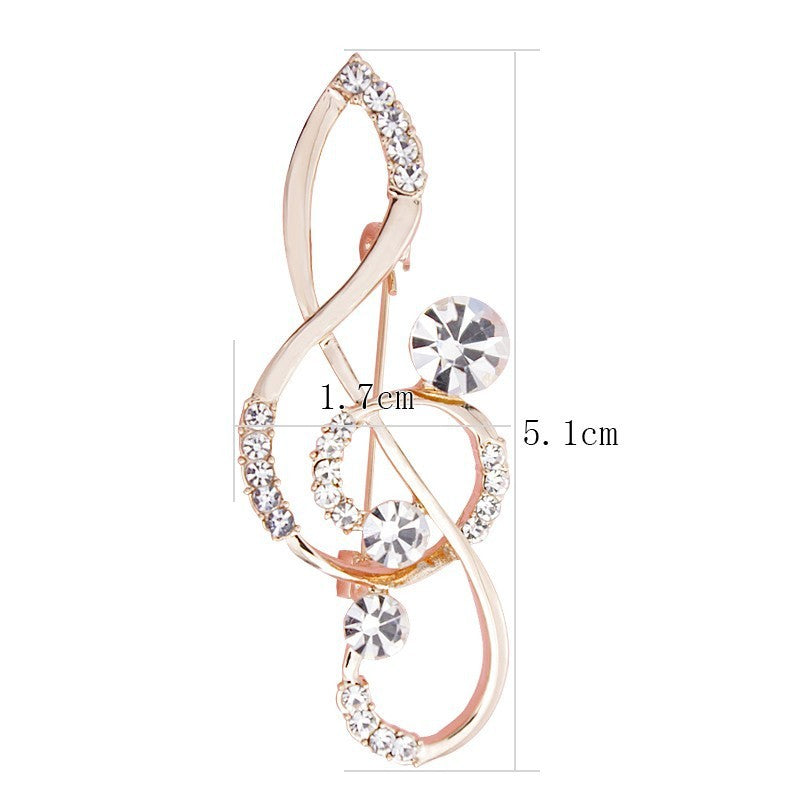 Musical Note Brooch Corsage