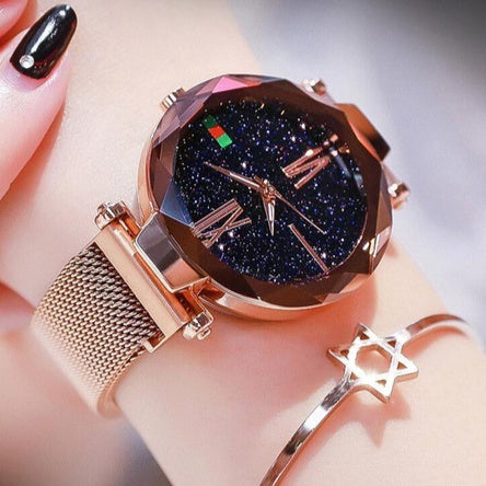 Mesmerizing Starry Sky Diamond Quartz Watch