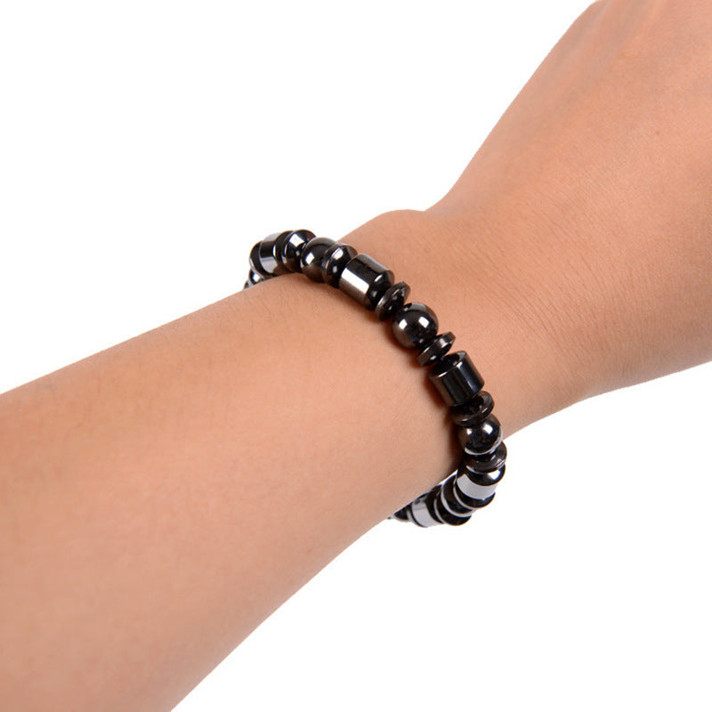Black Stone Magnetic Therapy Bracelet for Wellness