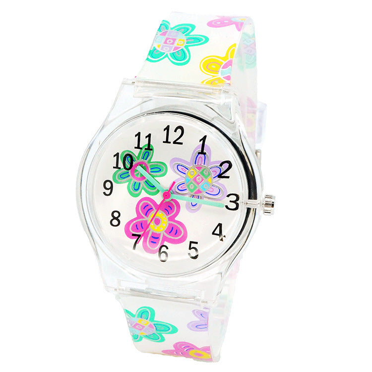 Flexible Fit Silicone Snap Watch for Girls