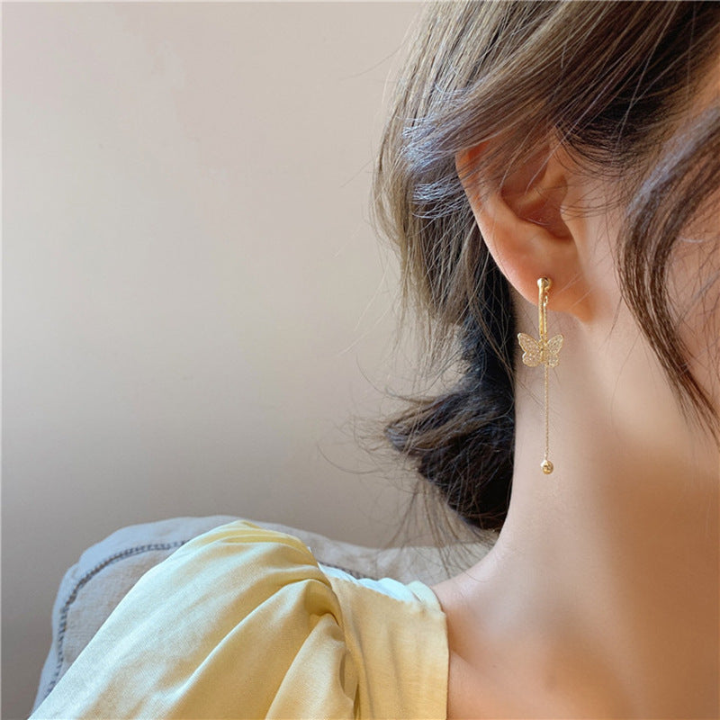 Premium Tassel & Butterfly Earrings