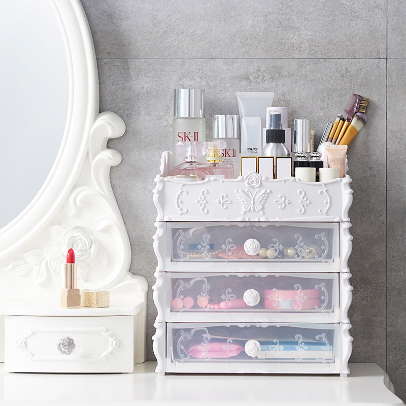 Transparent Multi-layered Cosmetic Storage Box