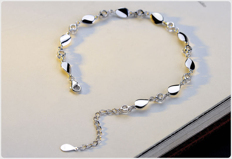 Cubic Zirconia Diamond-Encrusted 925 Sterling Silver Bracelet