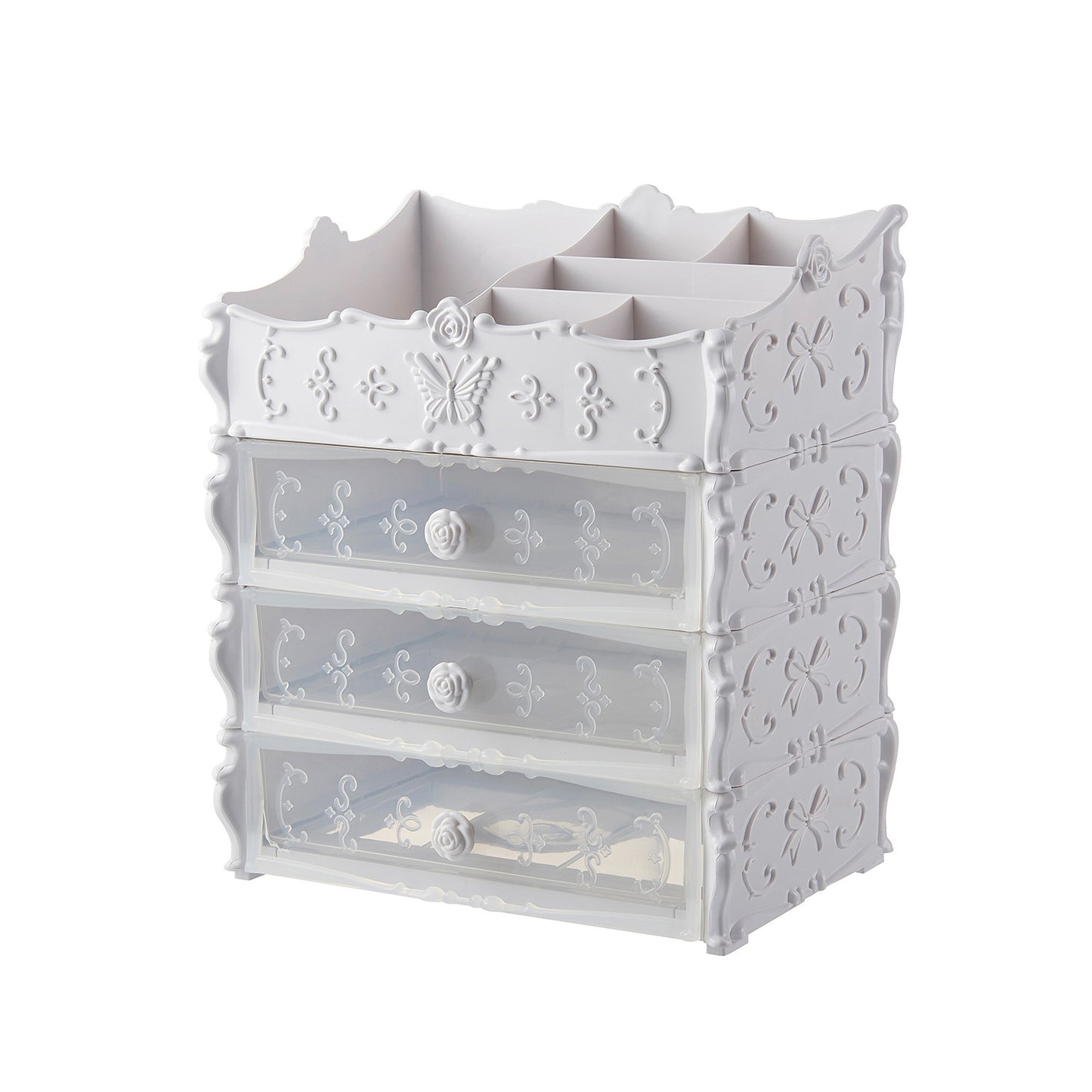 Transparent Multi-layered Cosmetic Storage Box