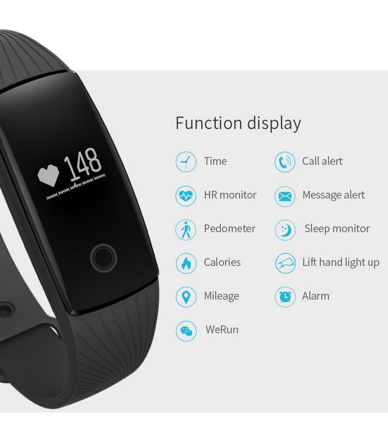 V05S Smart Fitness Tracker with Heart Rate Monitor