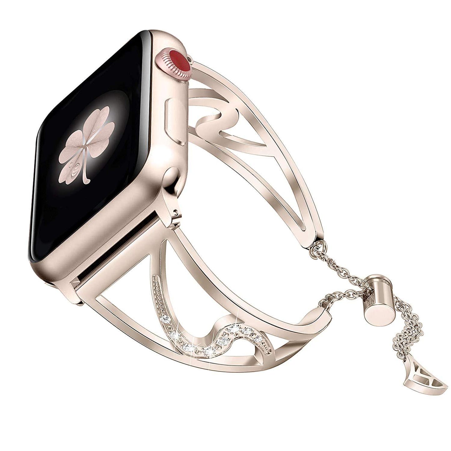 S-Shaped Diamond Stainless Steel Watch Strap for Apple Watch