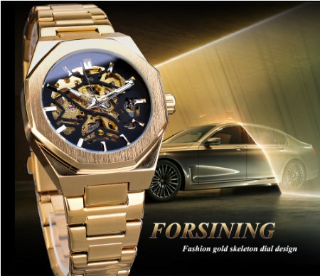 Men's Skeleton Automatic Self-Wind Watch