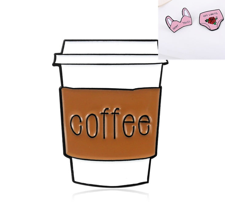 Playful Beverage Drink Brooches