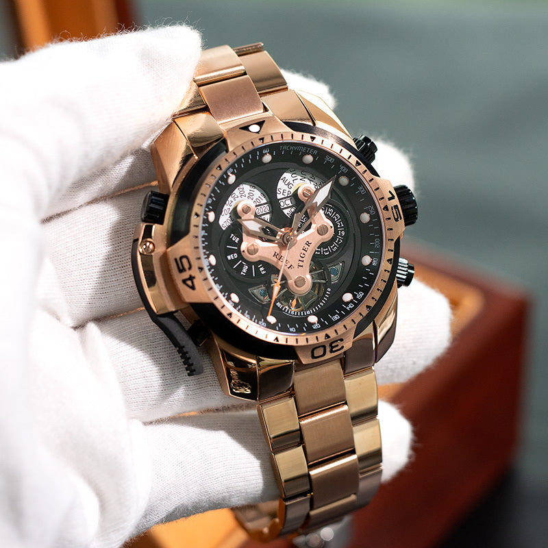 Men's Mechanical Watch: Large Dial, Waterproof, Strong Luminous