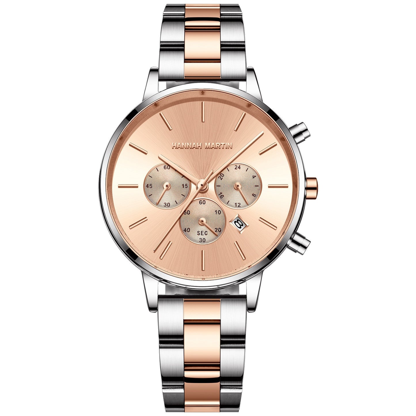 Stainless Steel Chain Double Snap Watch