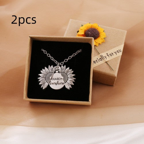 "You Are My Sunshine" Sunflower Necklace