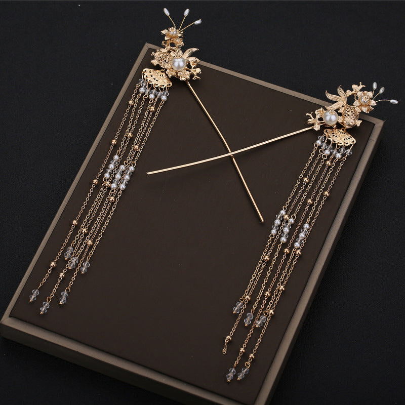 Exquisite Chinese Bridal Hair Jewelry Set