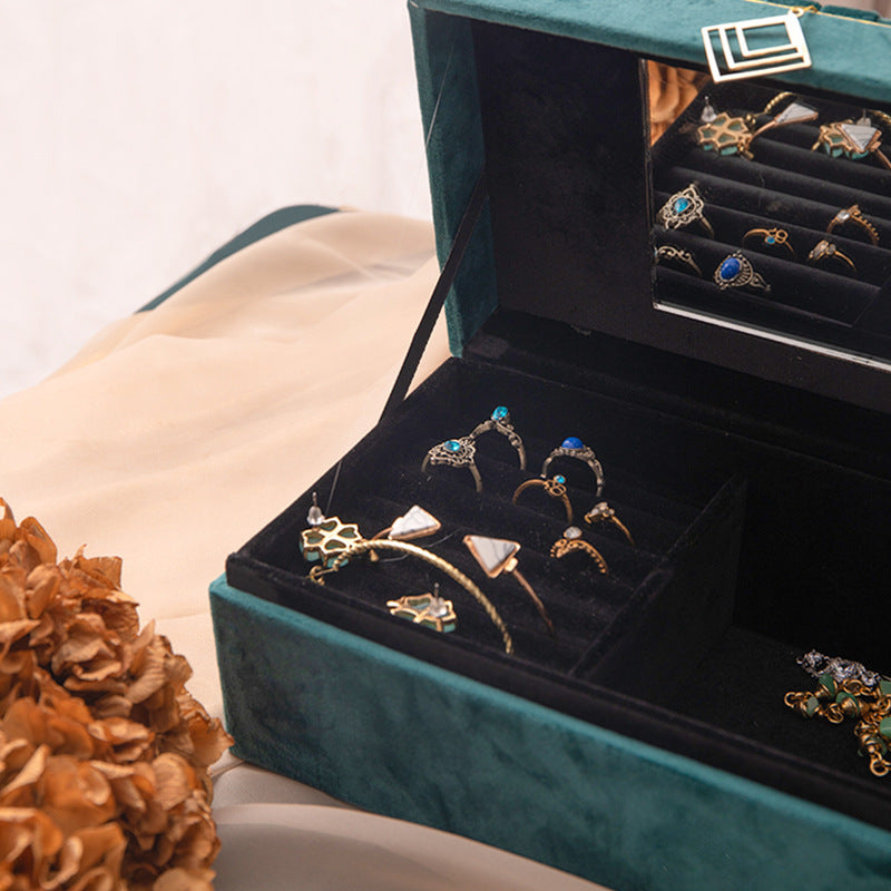 Flannel Lined Desktop Jewelry Box