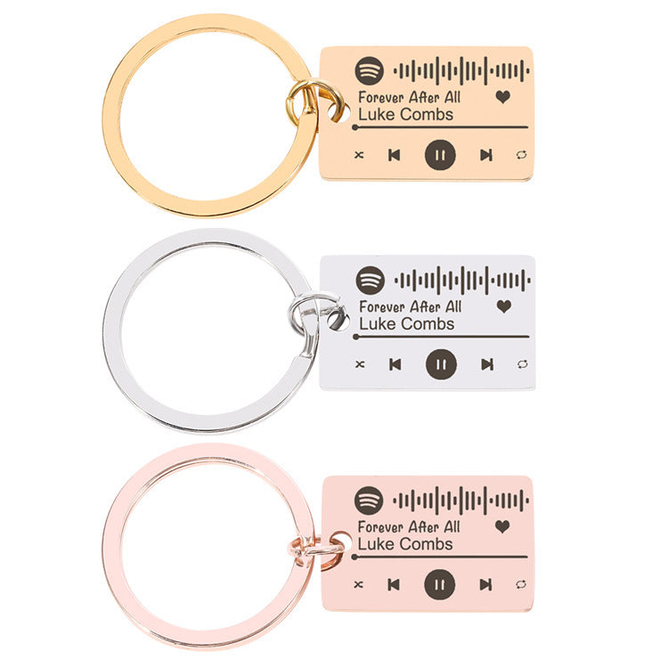 Personalized DIY Custom Music Scan Code Keychain