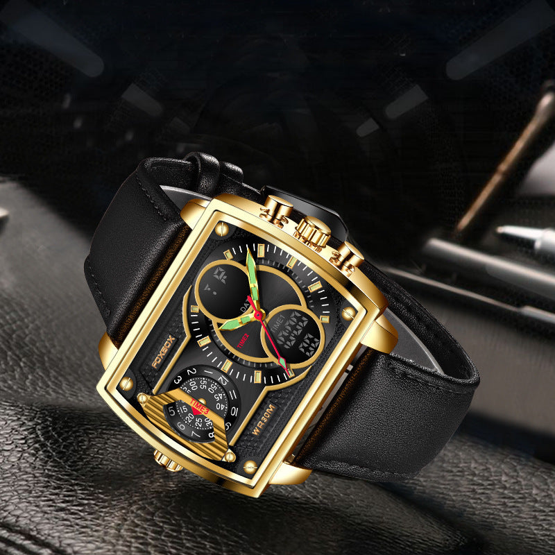 Quartz Electronic Dual Display Multi-function Watch
