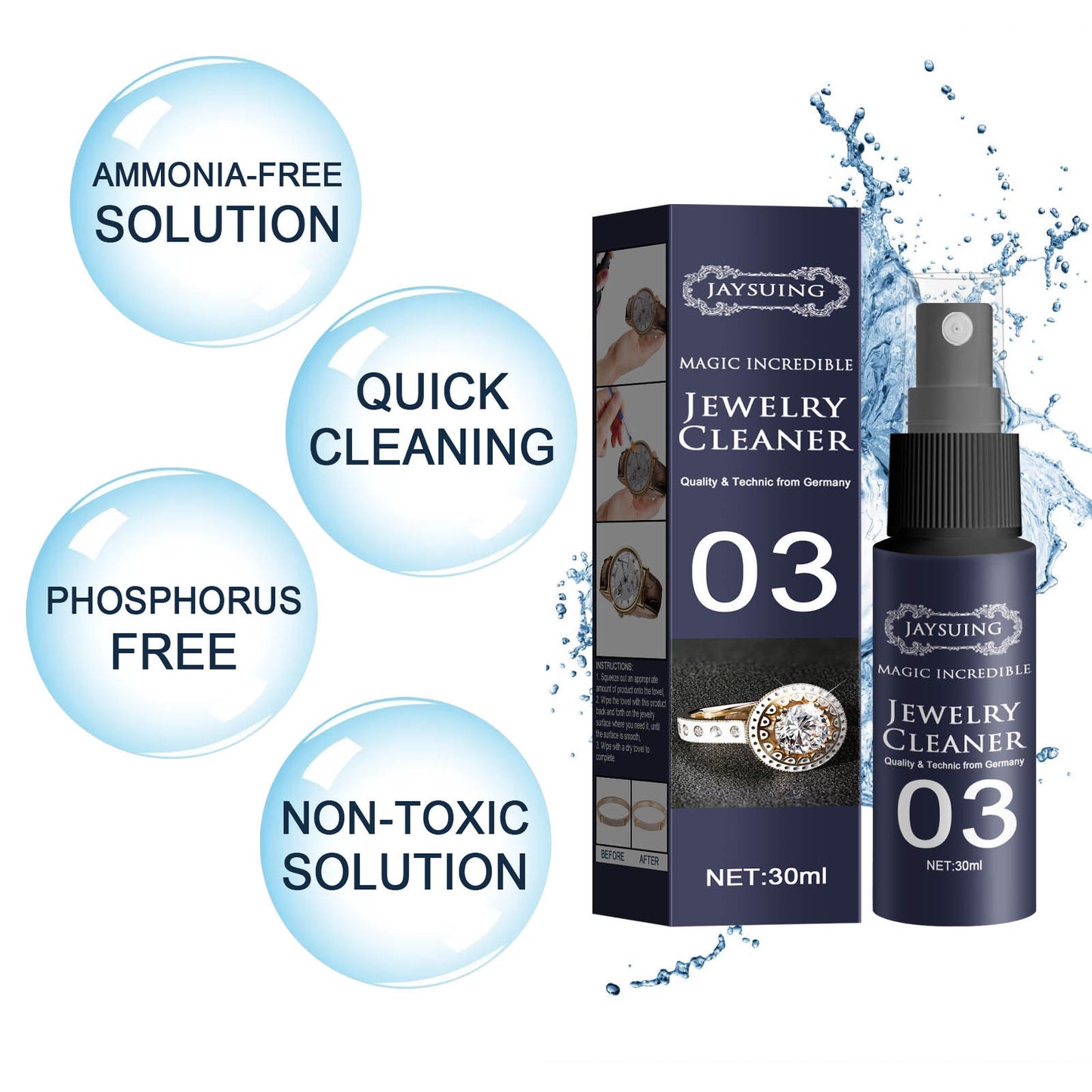 Jewelry & Watch Strap Decontamination Cleaner