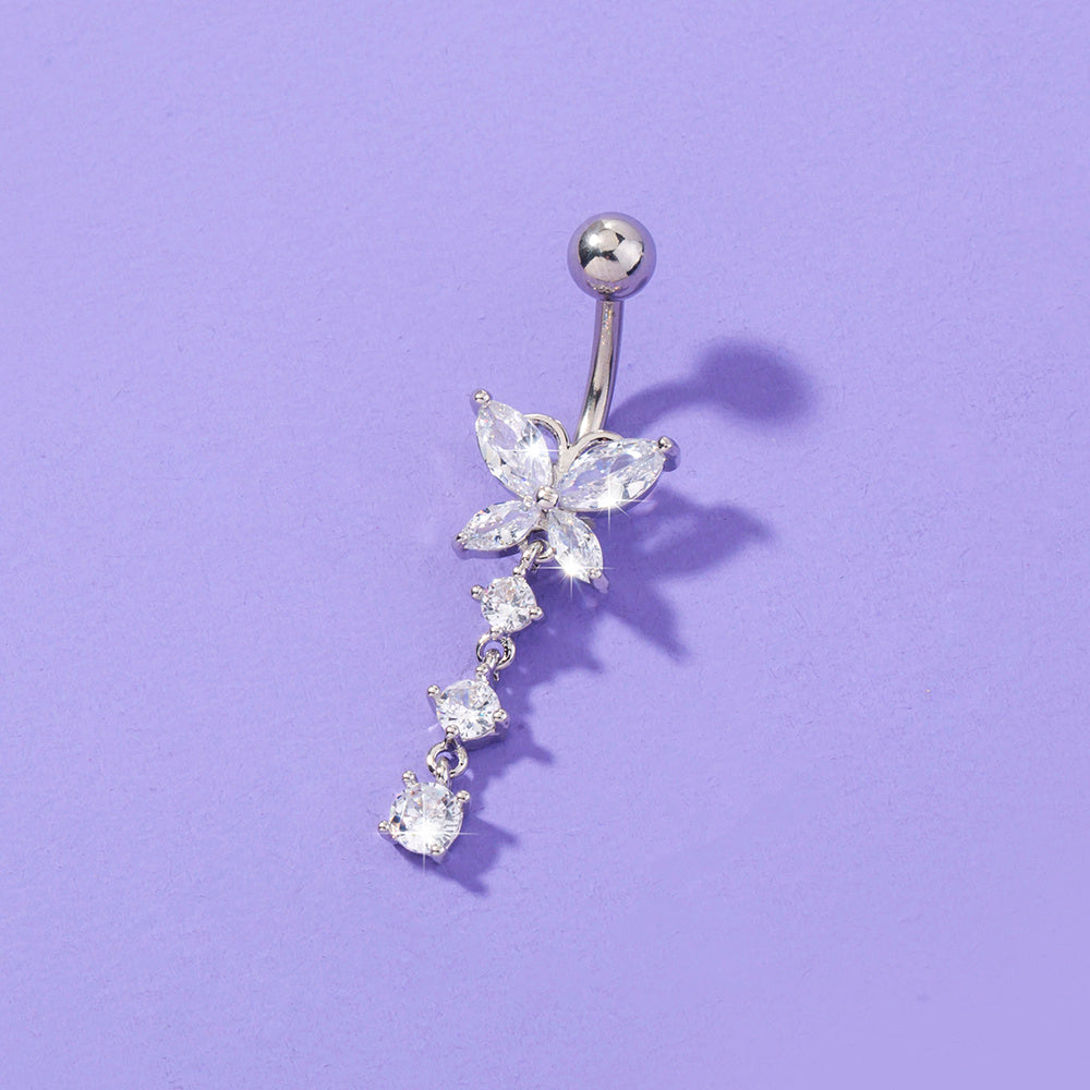 Butterfly Zircon Navel Ring