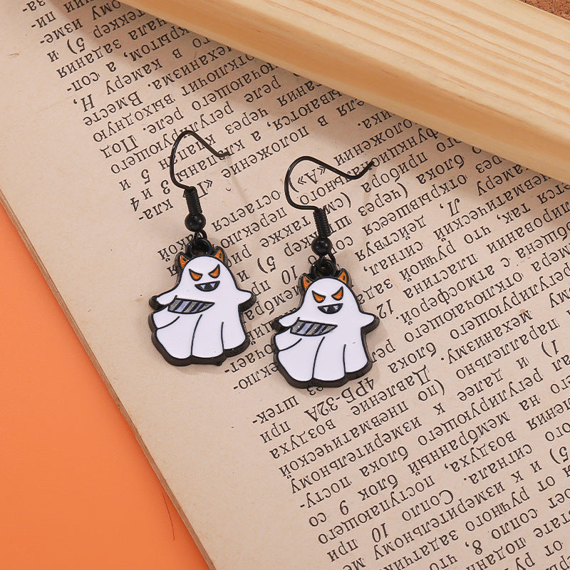 Creative Halloween Pumpkin Head Ghost Brooch