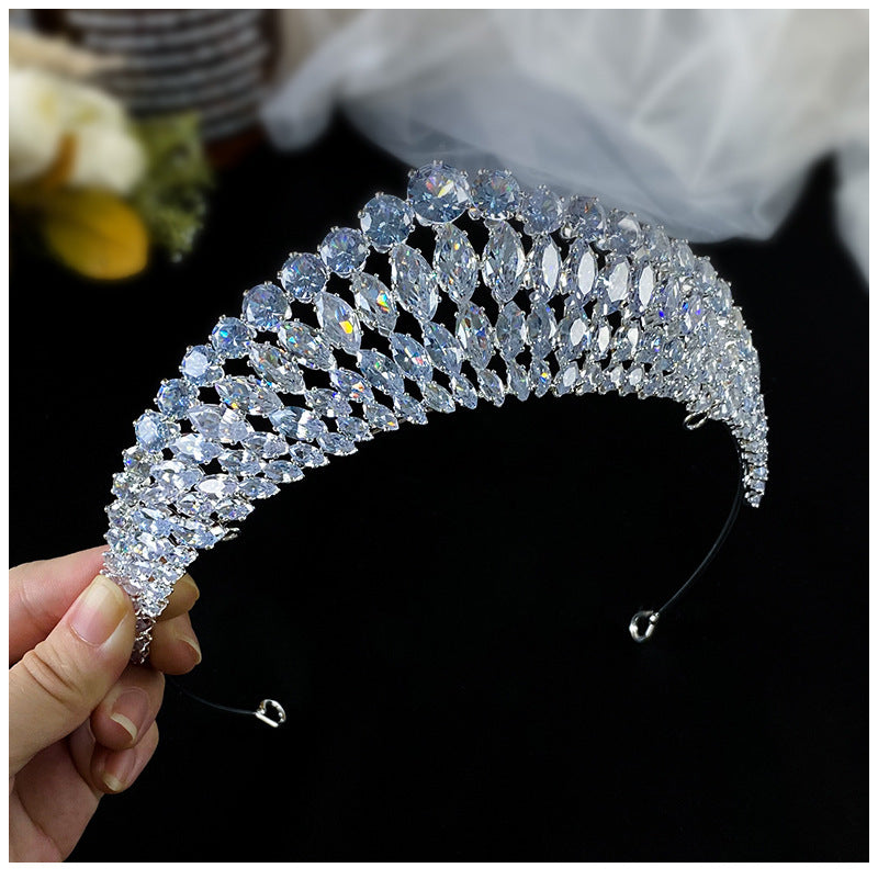 Full Diamond Zircon Queen Crown
