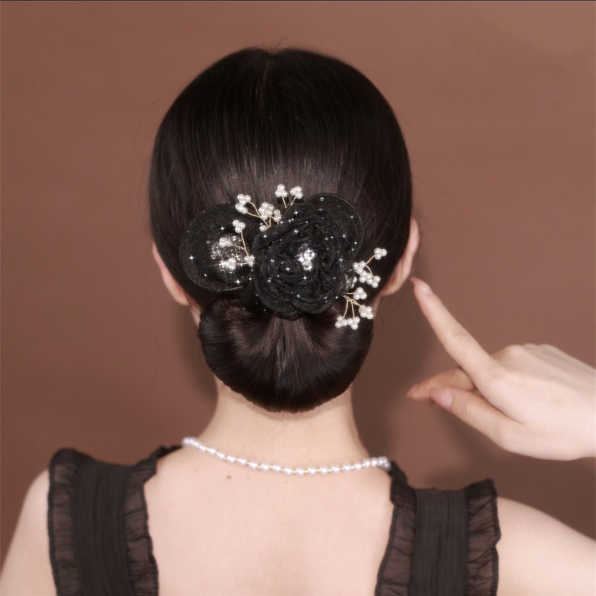 Starry Sky Flower U-shaped Hair Clip