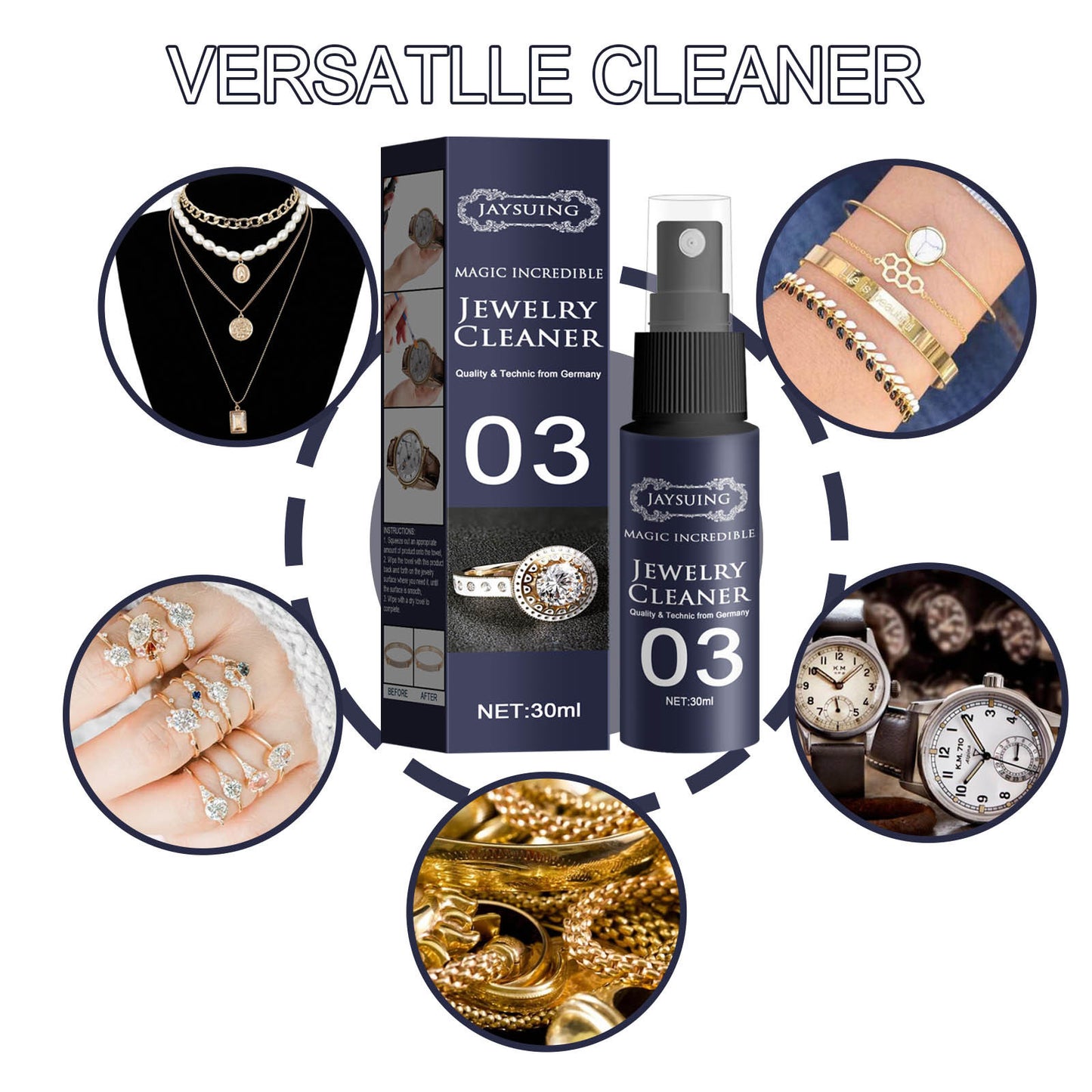 Jewelry & Watch Strap Decontamination Cleaner
