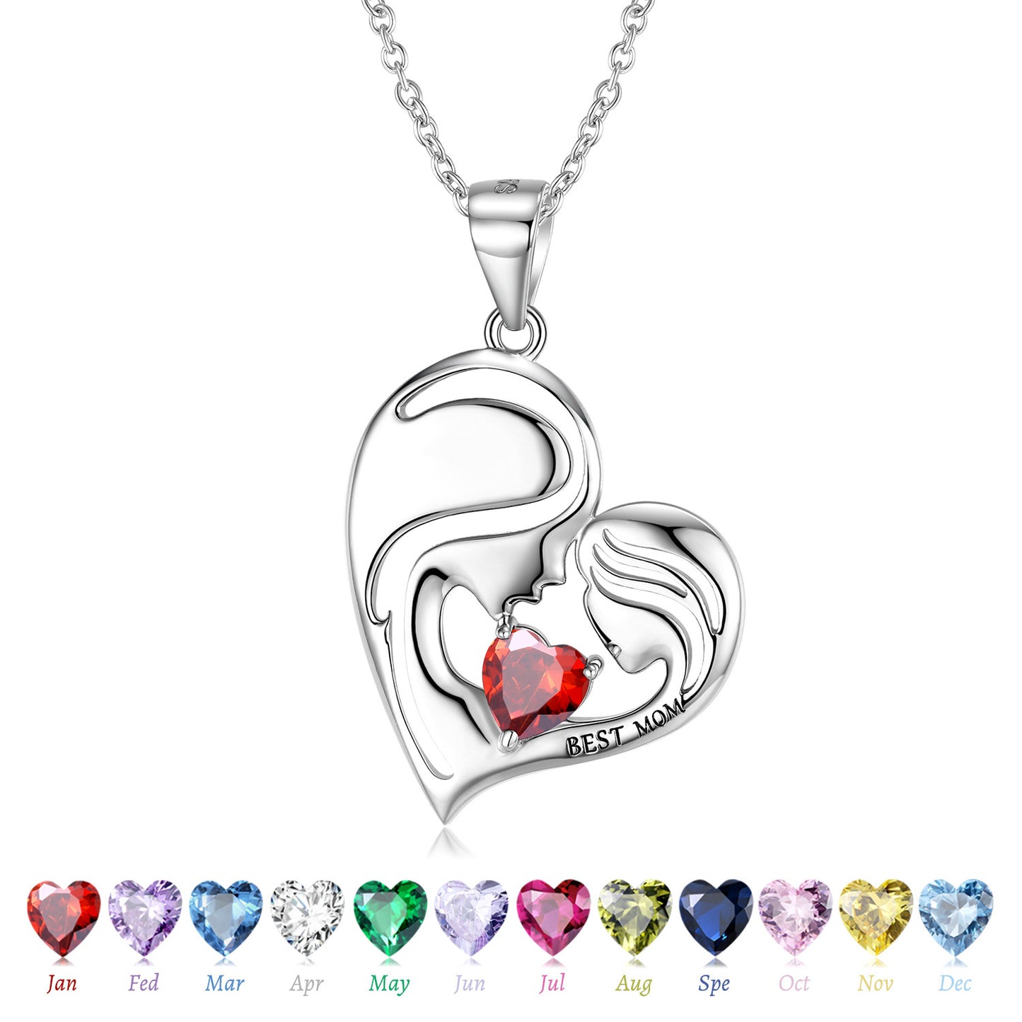 Best Mom Sterling Silver Necklace