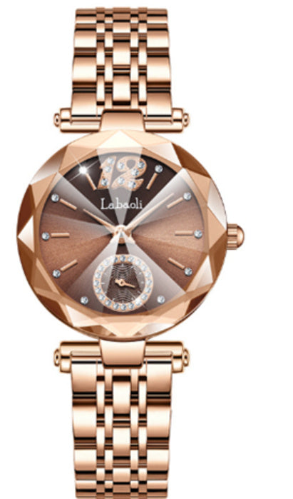 Exquisite Women's Gradient Diamond-Face Quartz Watch