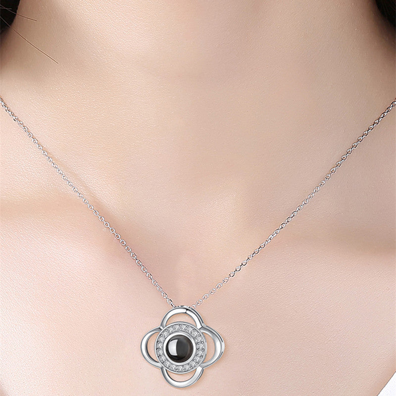 Romantic Rose & Crystal Necklace Gift Set