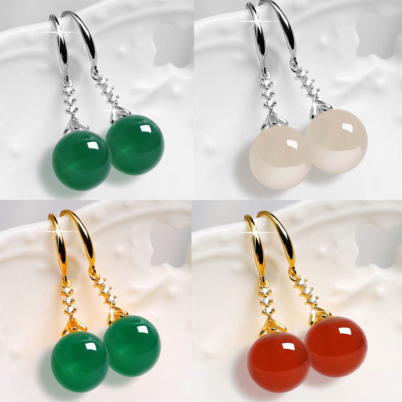 Elegant Chalcedony & Agate Earrings