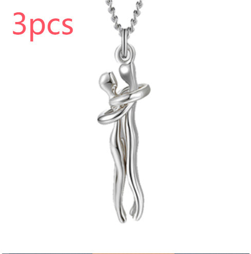 Love Hug Necklace - Unisex Couple Jewelry Simple Clavicle Chain