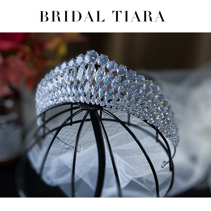Full Diamond Zircon Queen Crown