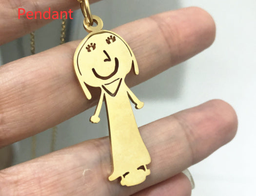 Custom Kids Artwork Necklace