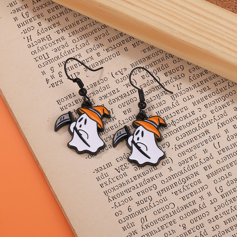 Creative Halloween Pumpkin Head Ghost Brooch