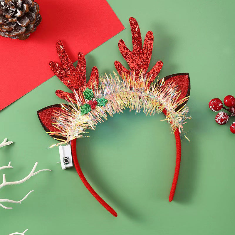 Glowing Christmas Hair Band Headwear