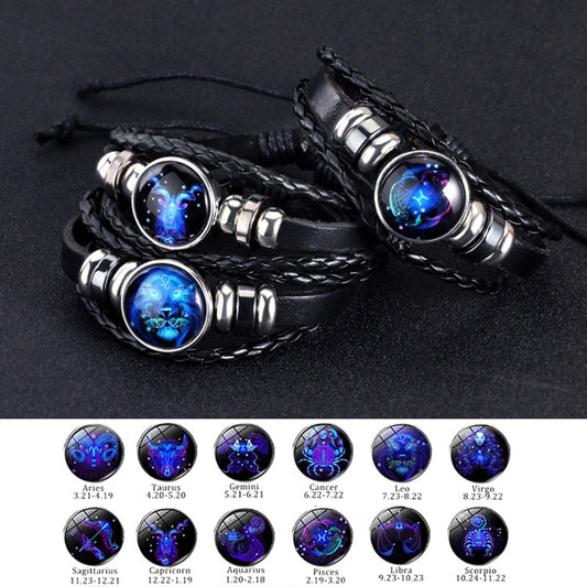 Zodiac Luminous Starry Sky Bracelet