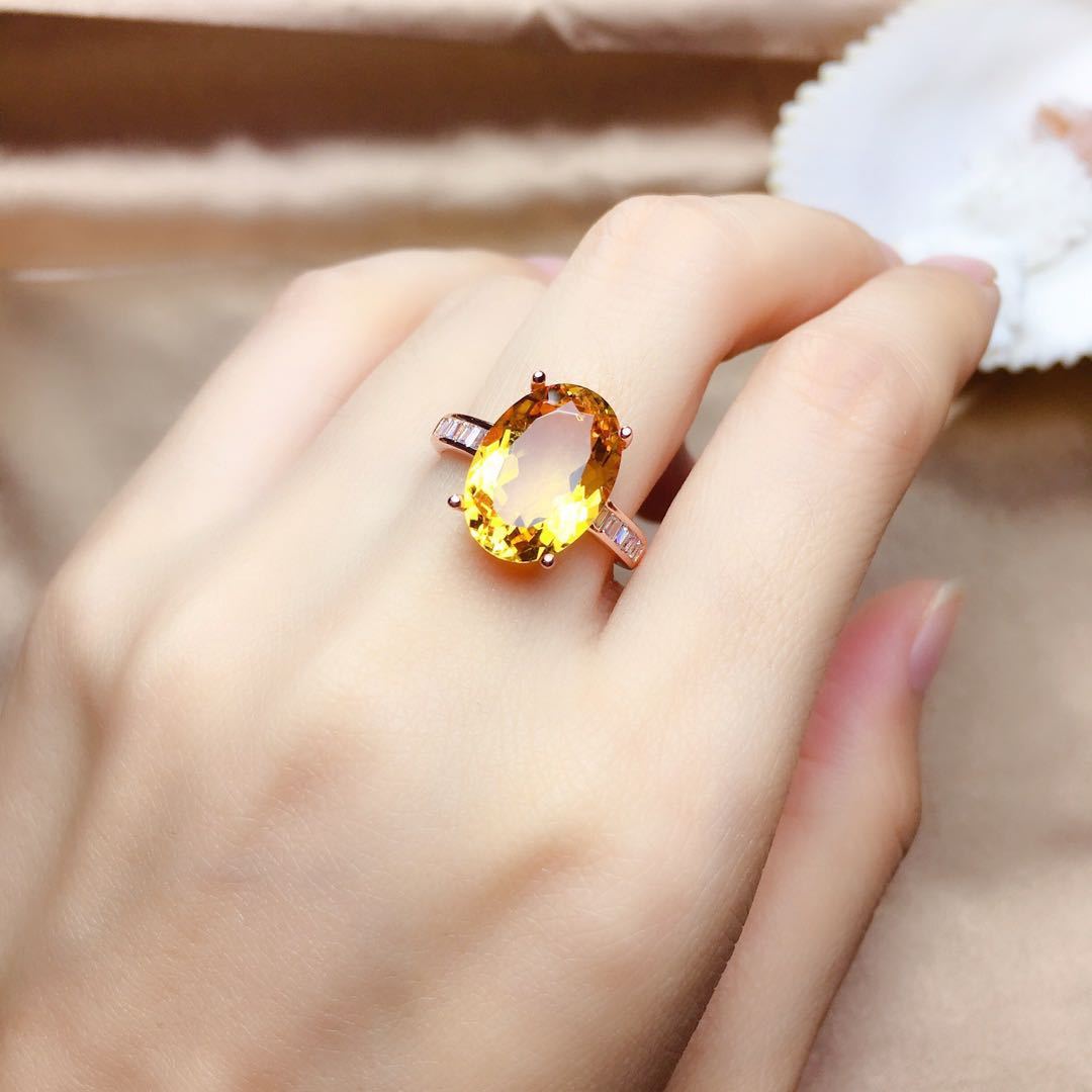 Citrine Sterling Silver Jewelry Set