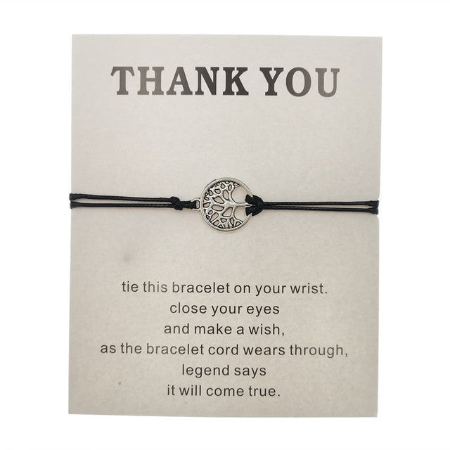 Hand-Woven Tree of Life Adjustable Bracelet