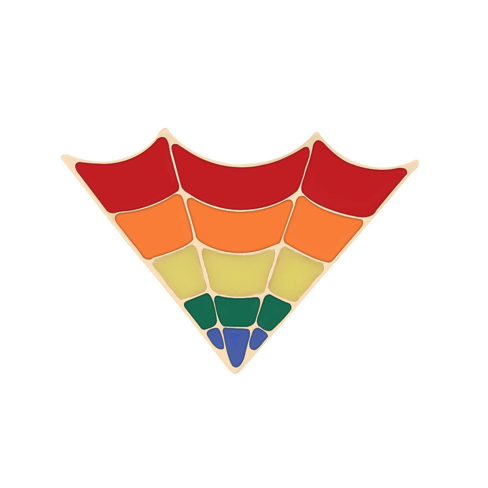 Creative Six-Color Rainbow Brooch
