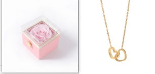 Forever Double Heart Custom Name Necklace