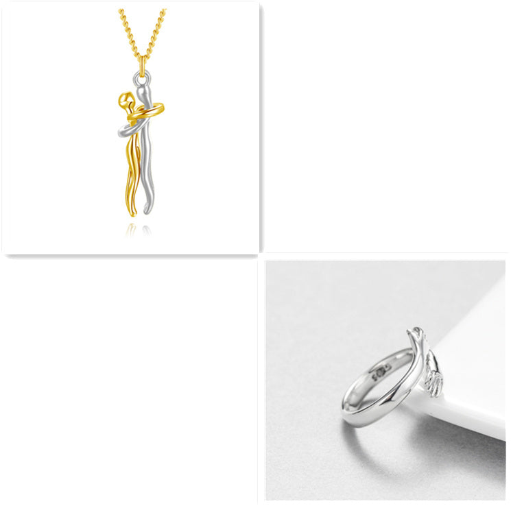 Love Hug Necklace - Unisex Couple Jewelry Simple Clavicle Chain