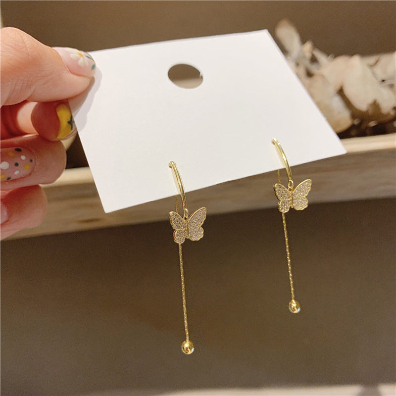 Premium Tassel & Butterfly Earrings